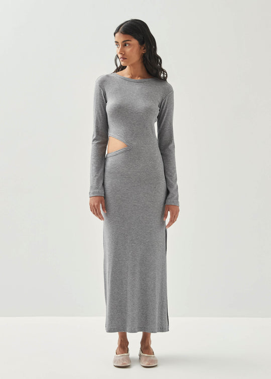 Belle Grey Melange Dress