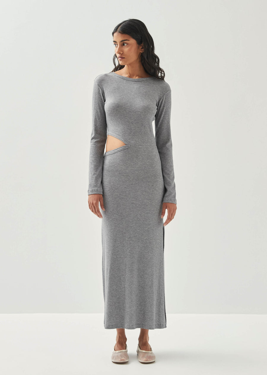 Belle Grey Melange Dress