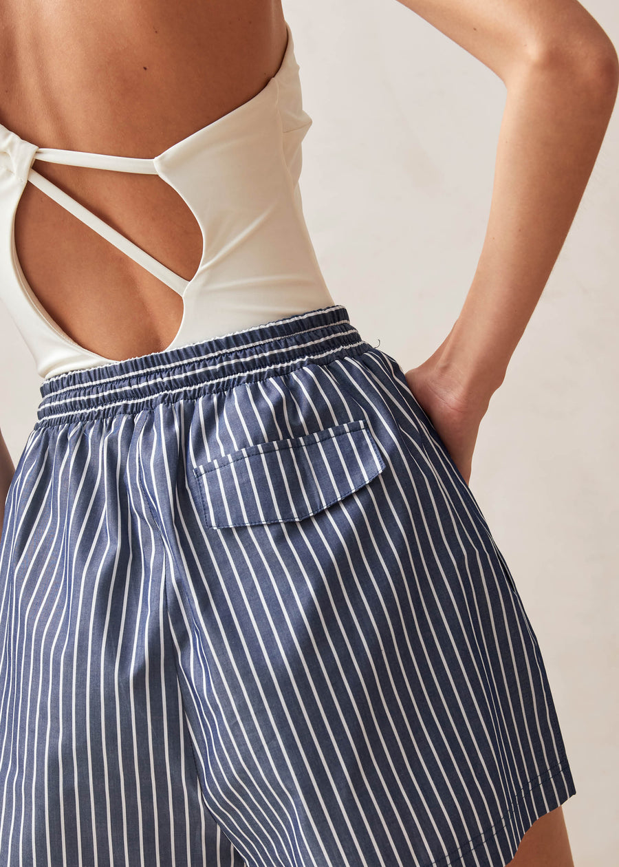 Esme Blue And White Stripe Shorts