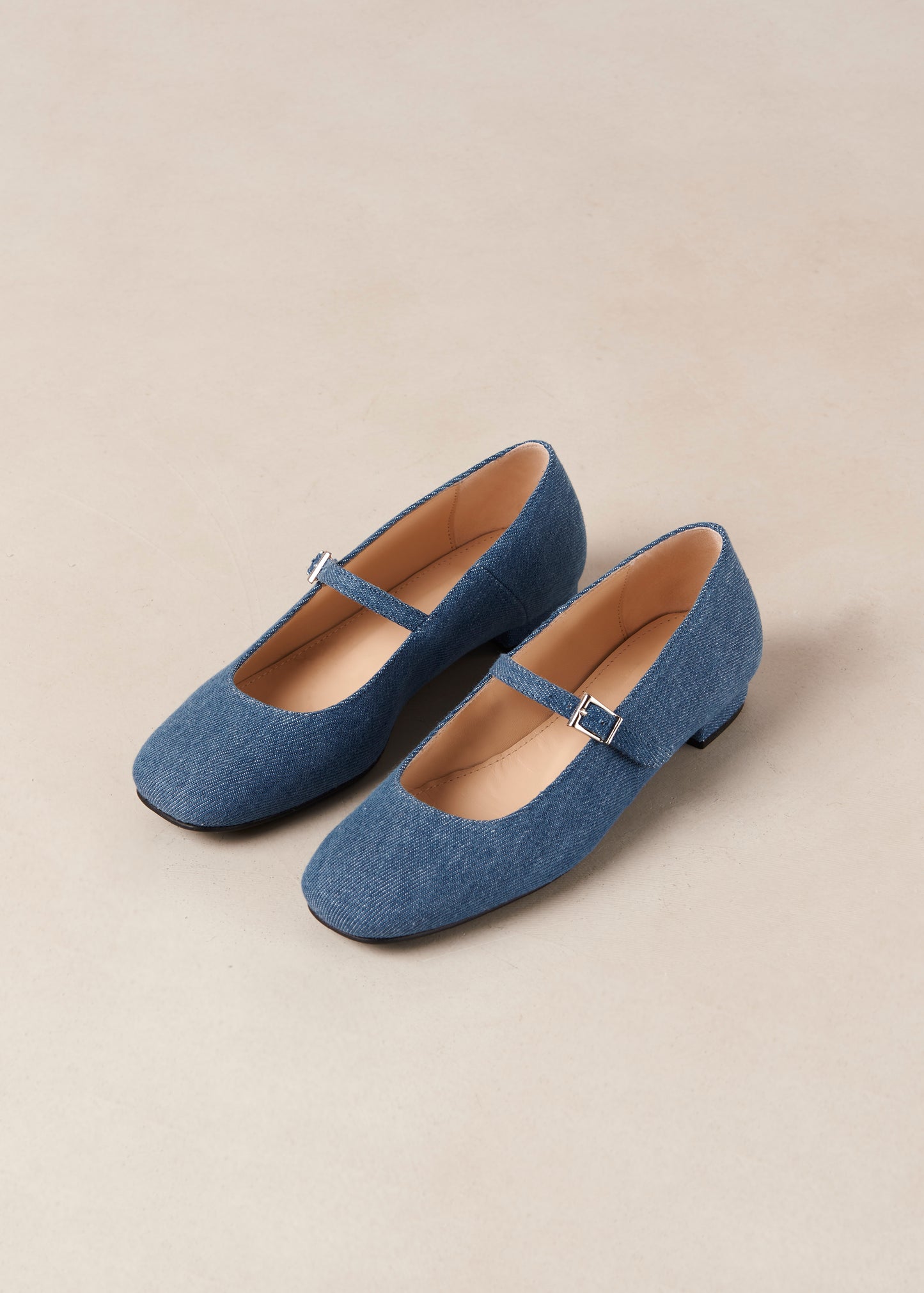 Por Do Sol Denim Blue Denim Ballet Flats