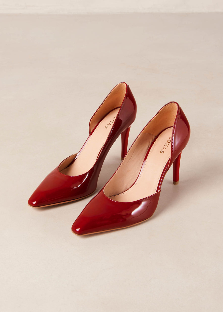 Amelia Onix Red Leather Pumps