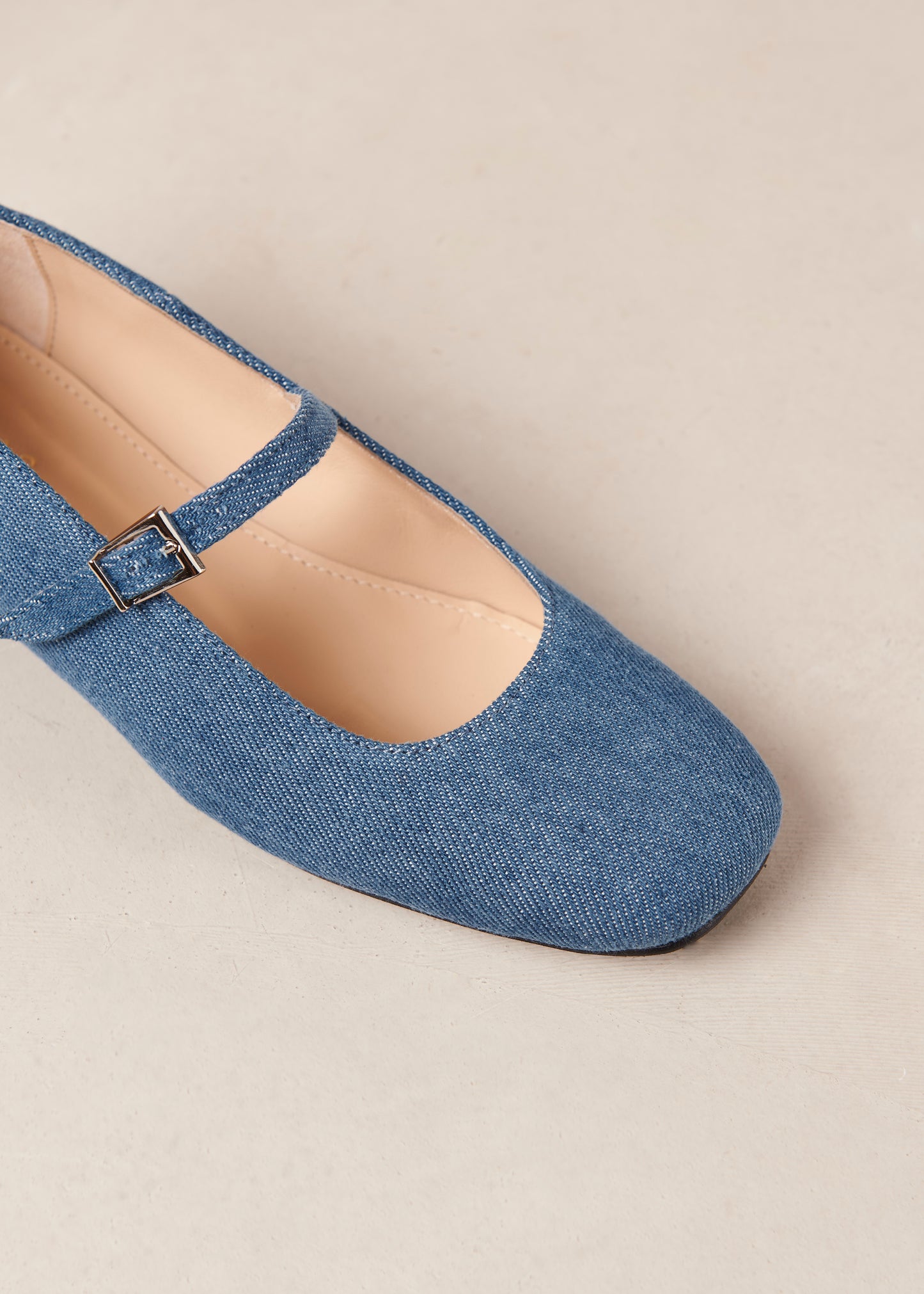 Por Do Sol Denim Blue Denim Ballet Flats