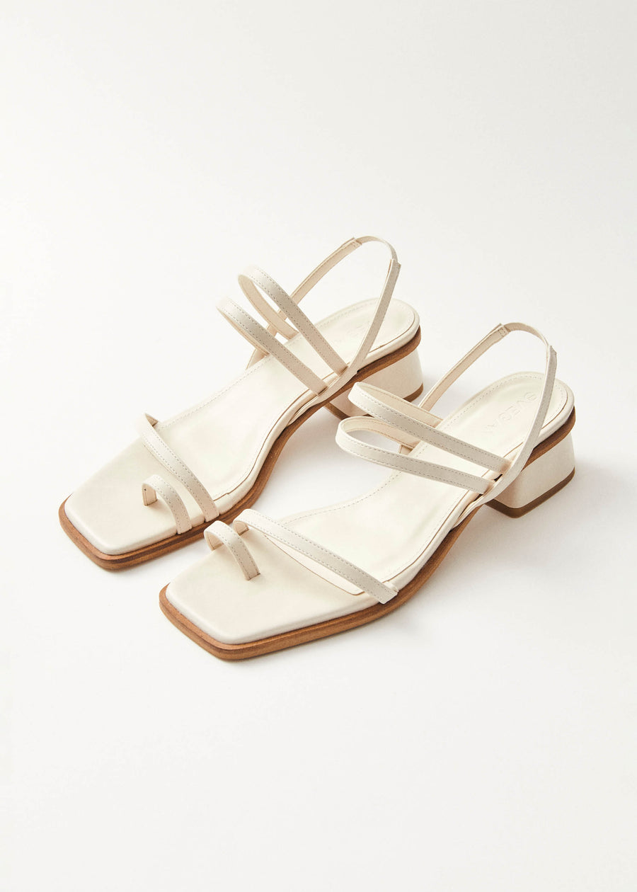 Marlowe Cream Vegan Leather Sandals