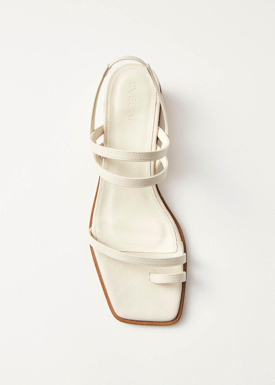 Marlowe Cream Vegan Leather Sandals