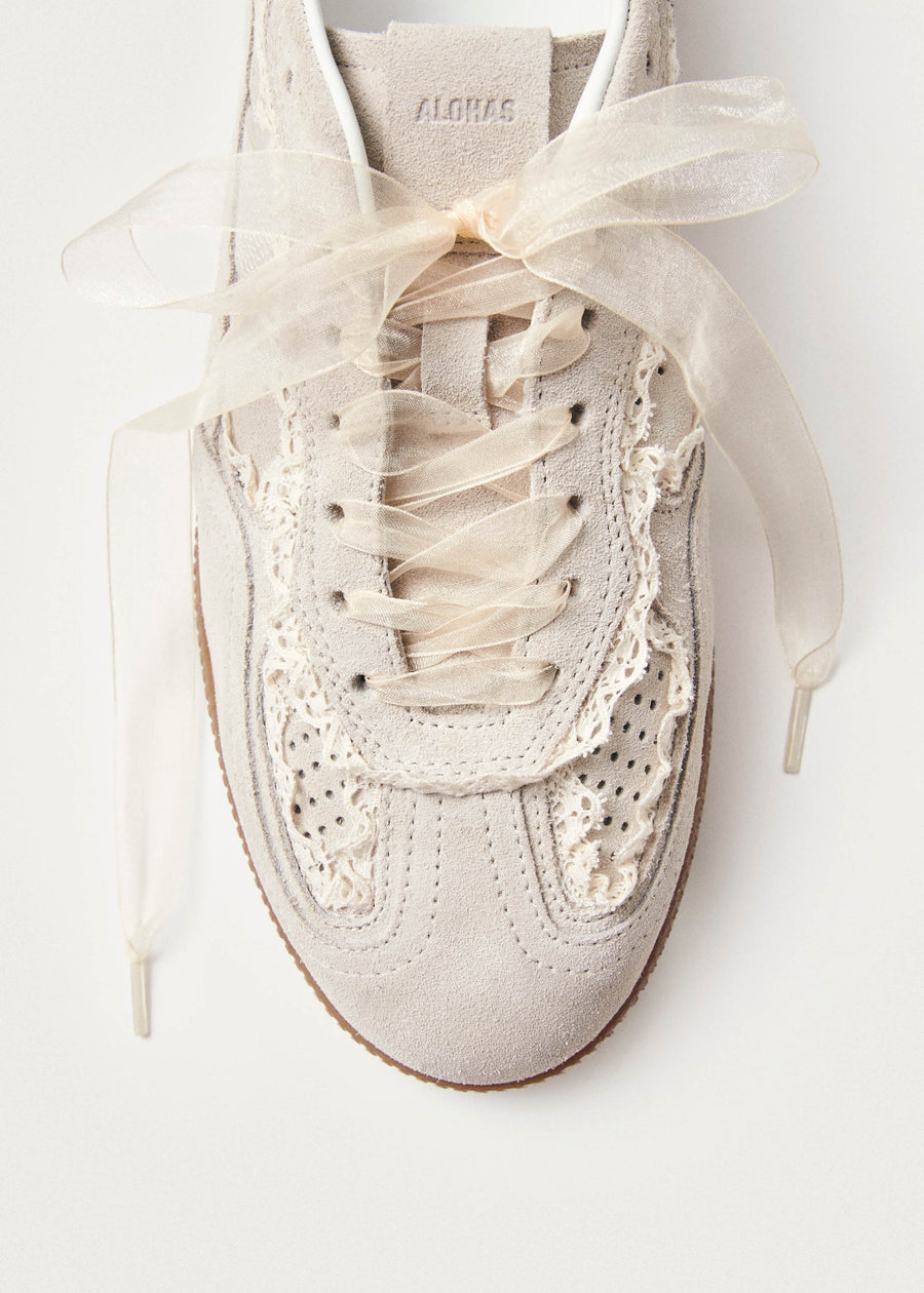 Tb.490 Crochet Cream Leather Sneakers