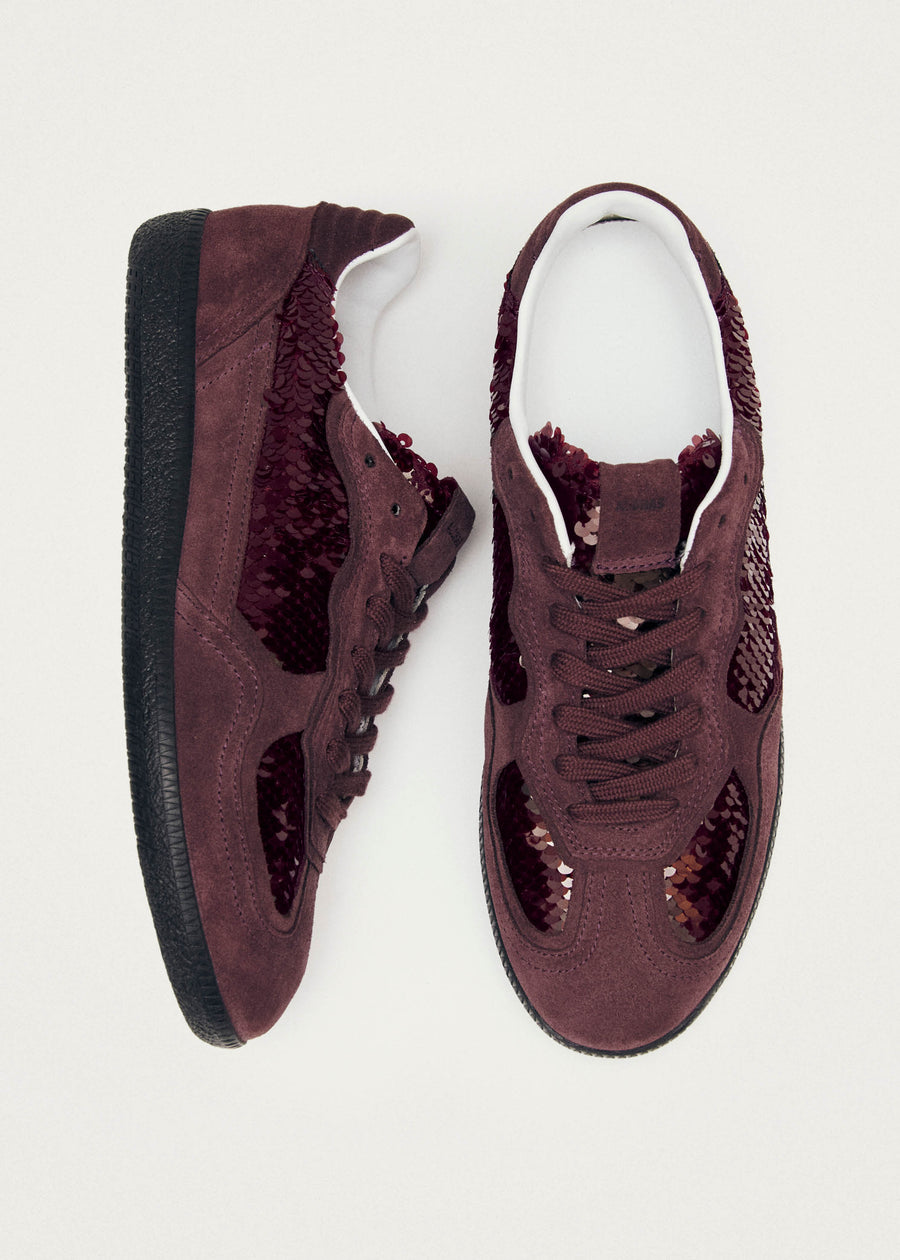 Tb.490 Glint Burgundy Leather Sneakers