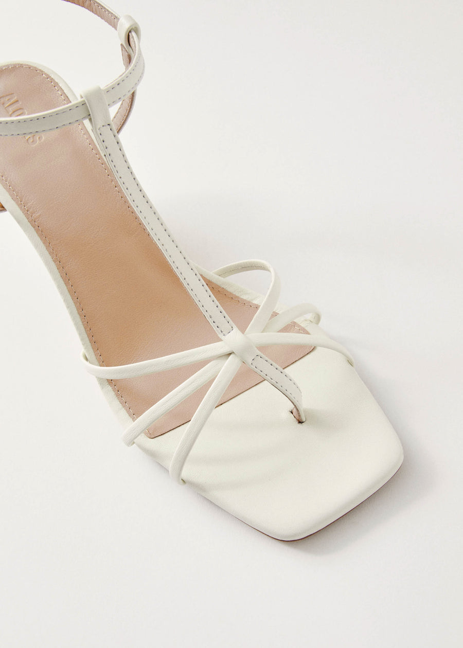 Ines Cream Leather Sandals
