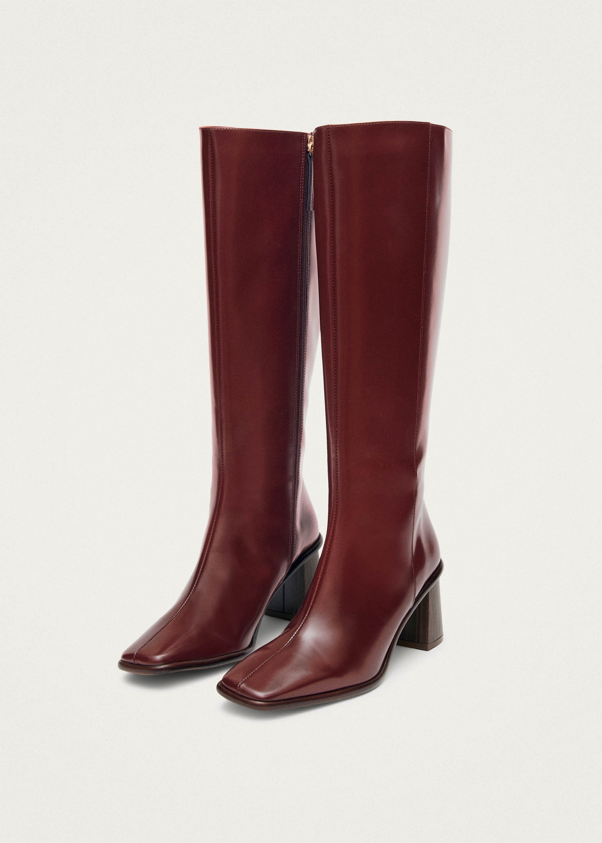 Knee High Stivaletti Bassi Bordeaux Knee High Stivale Alto
