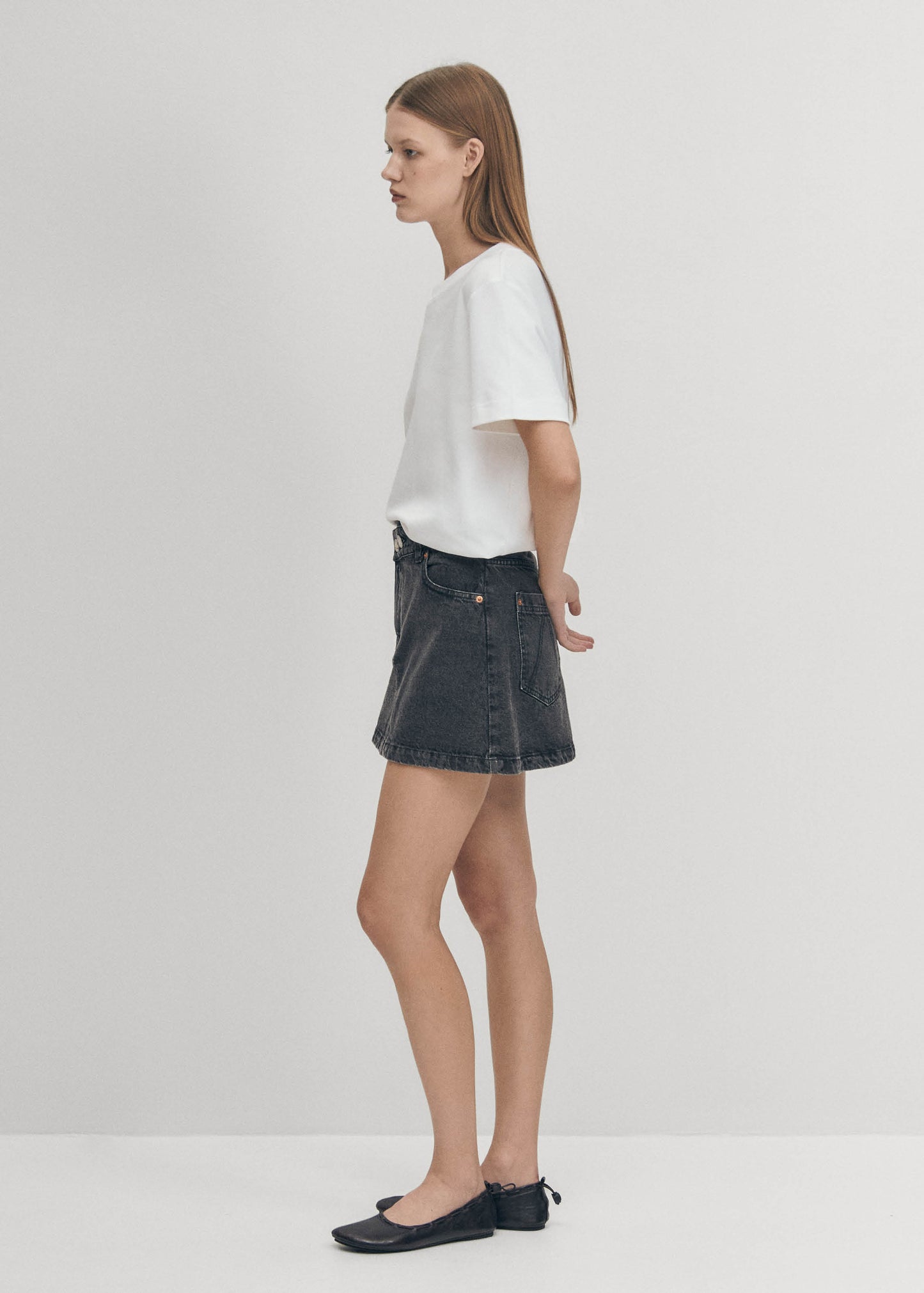 Boston Black Denim Skirt