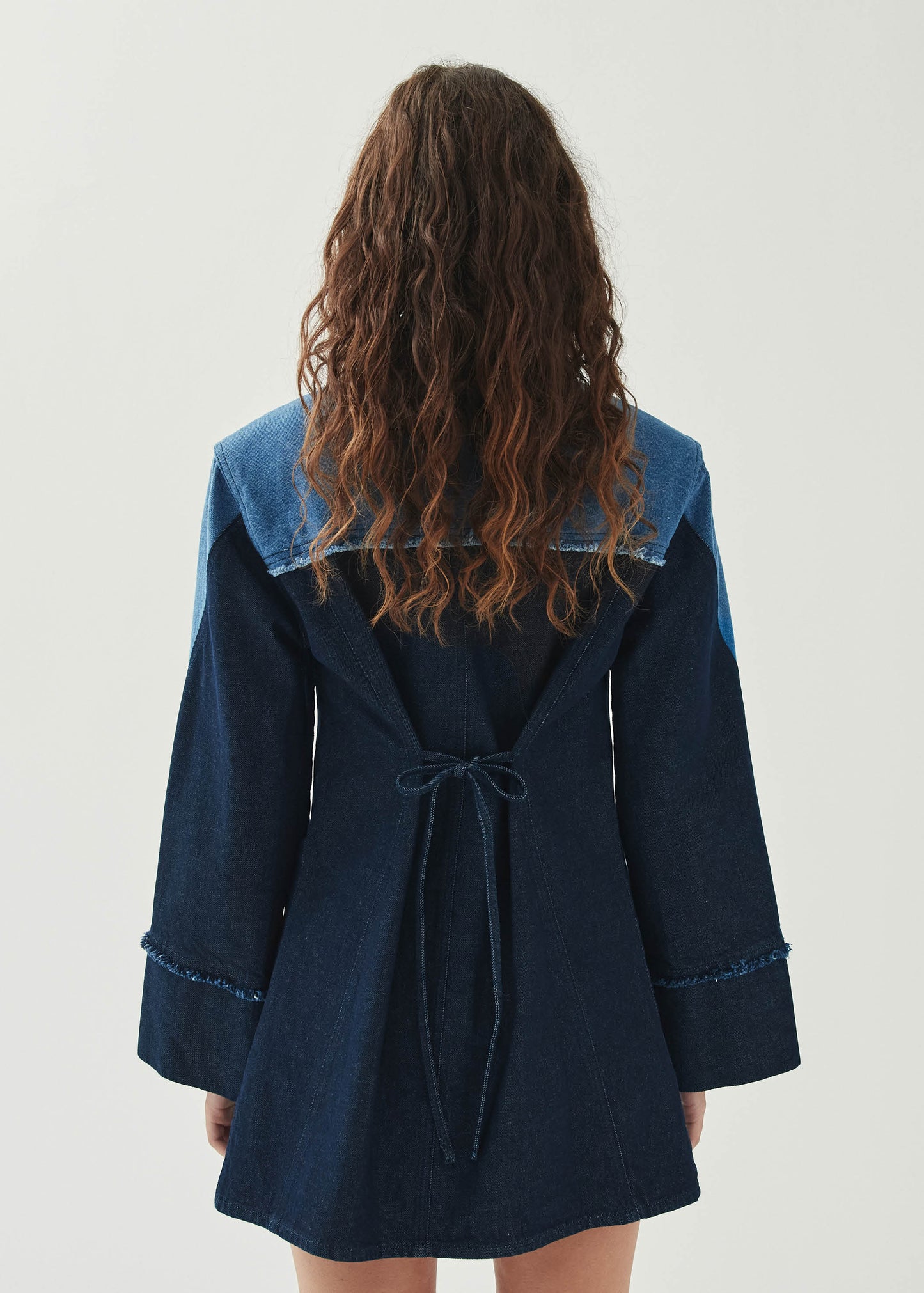 Veden Bicolor Indigo Denim Dress