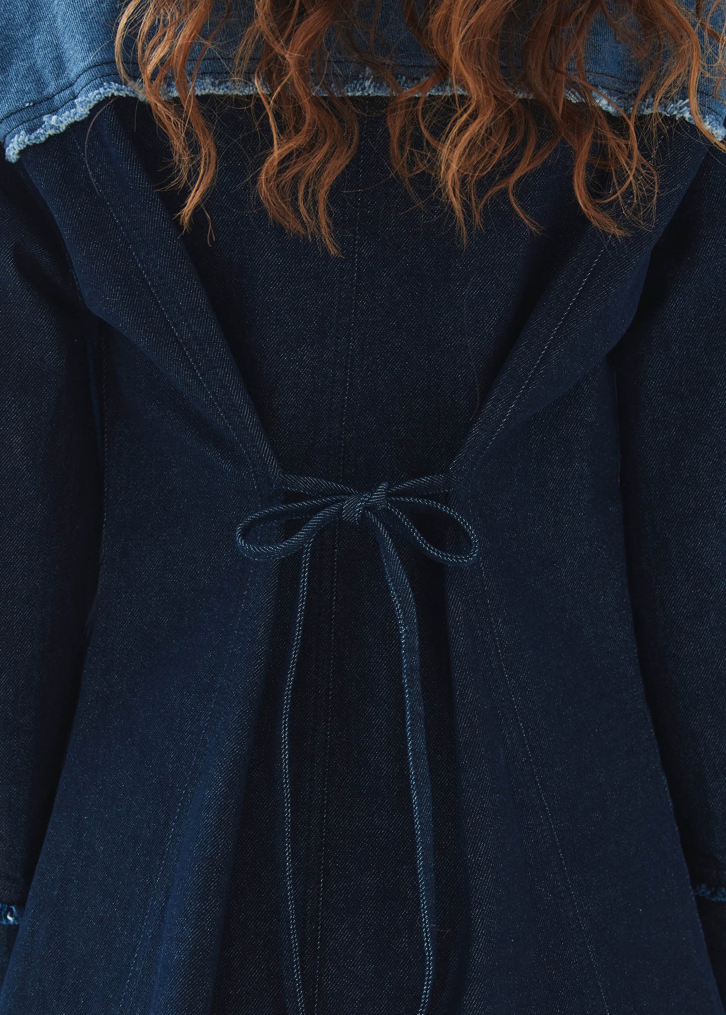 Veden Bicolor Indigo Denim Dress