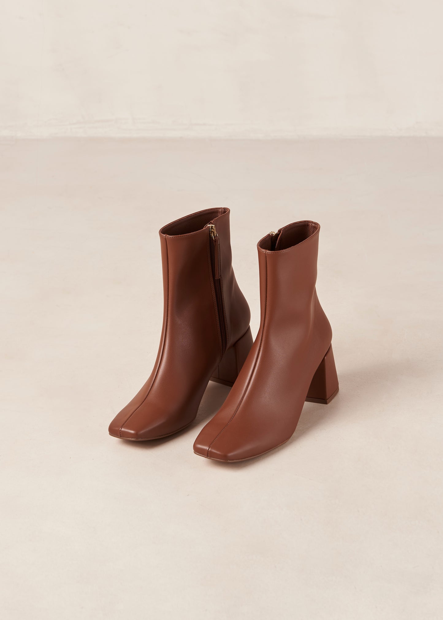 Watercolor Gingerbread Brown Vegan Leather Boots