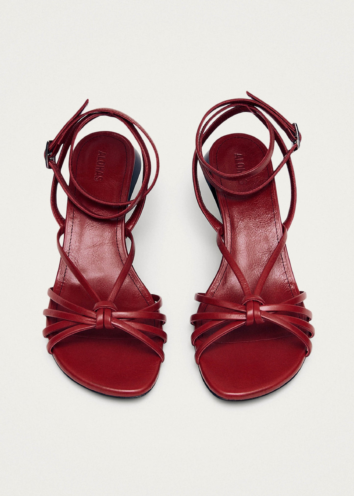 Soleia Red Leather Sandals