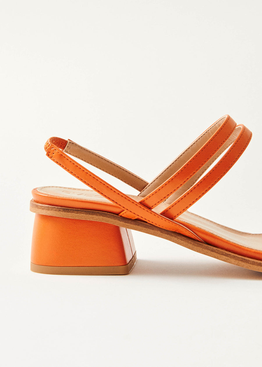 Marlowe Orange Vegan Leather Sandals