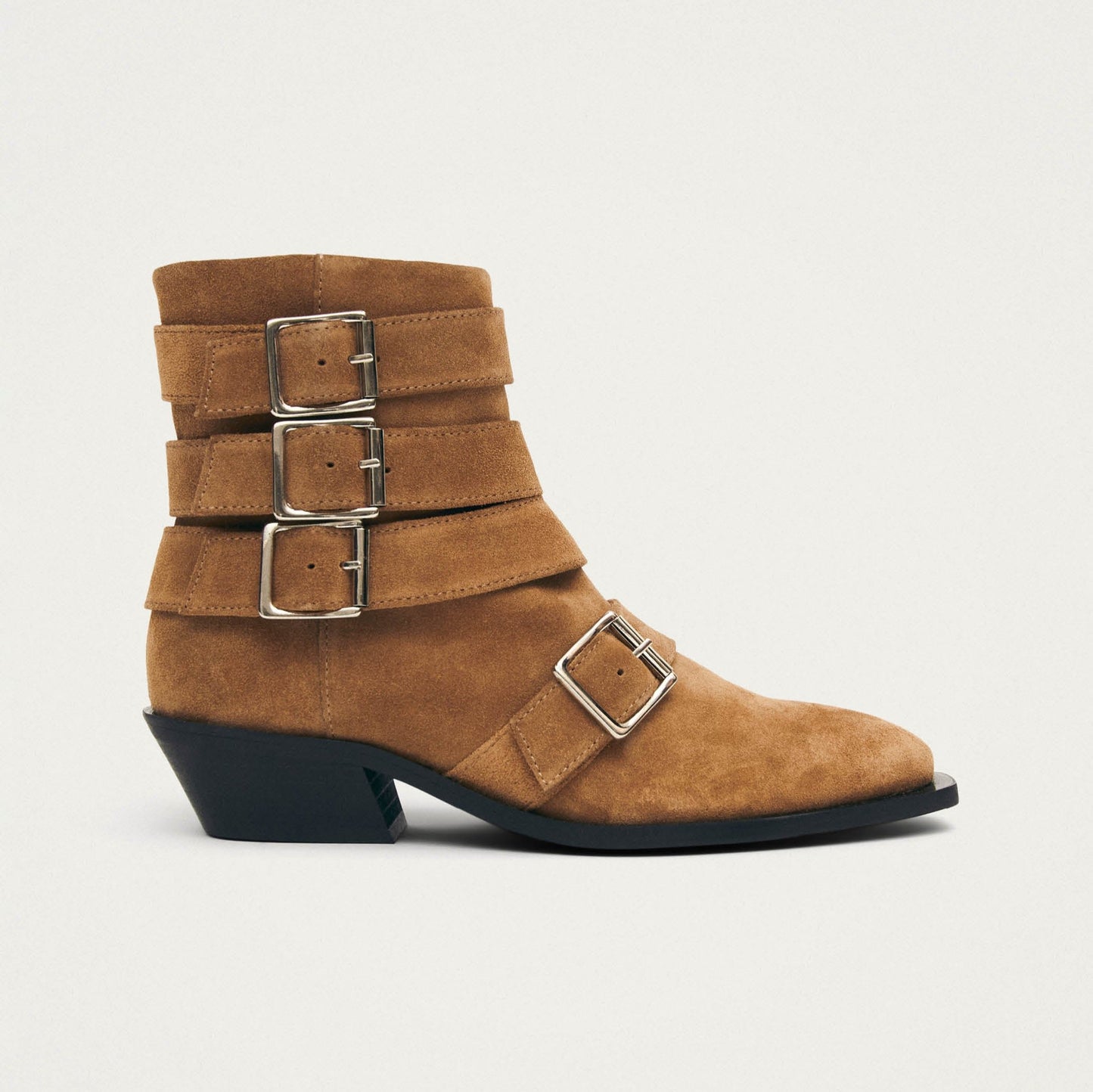 Eras Suede Tan Leather Ankle Boots