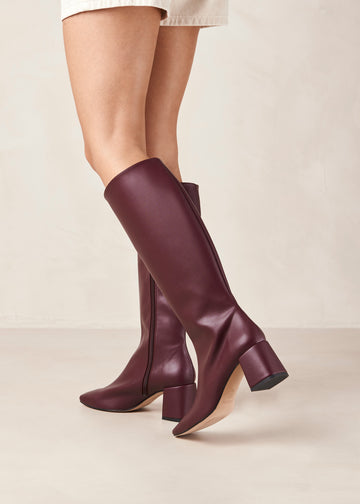 Chalk Purple Vegan Leather Boots ALOHAS