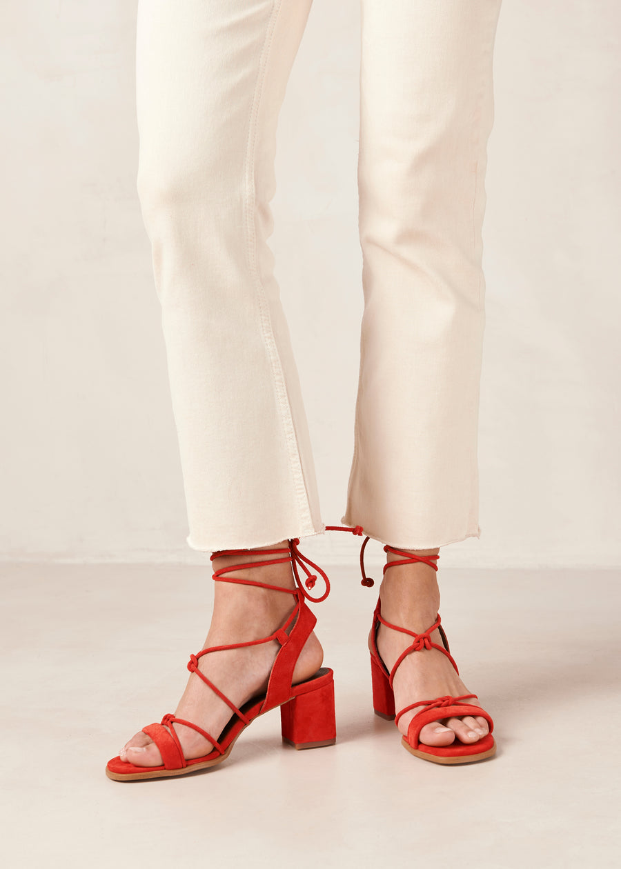 Sophie Orange Leather Sandals