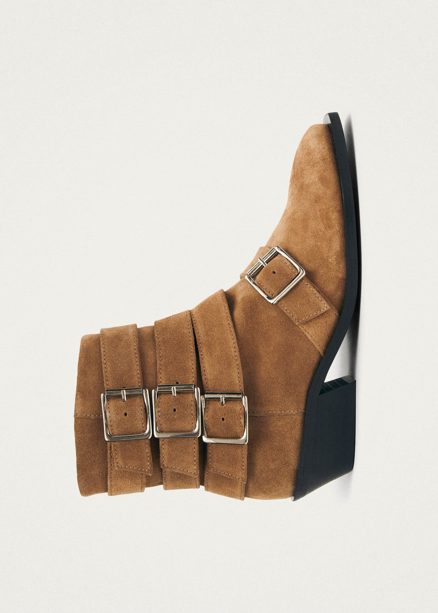 Eras Suede Tan Leather Ankle Boots