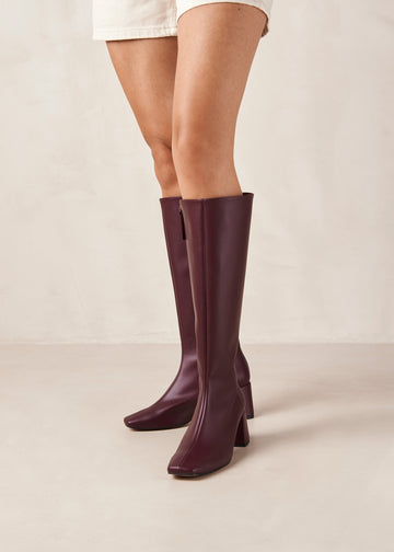 Chalk Purple Vegan Leather Boots ALOHAS