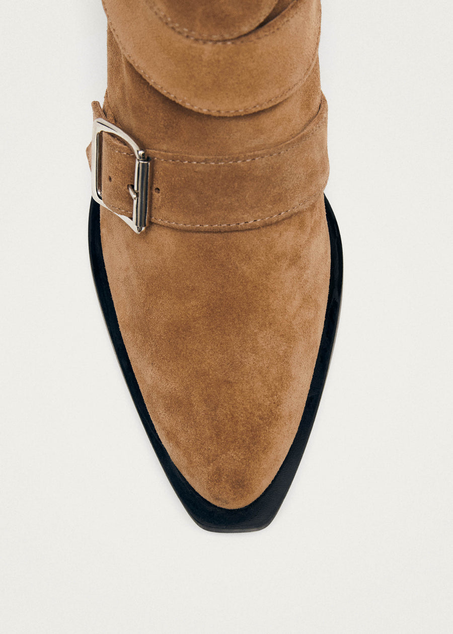 Eras Suede Tan Leather Ankle Boots