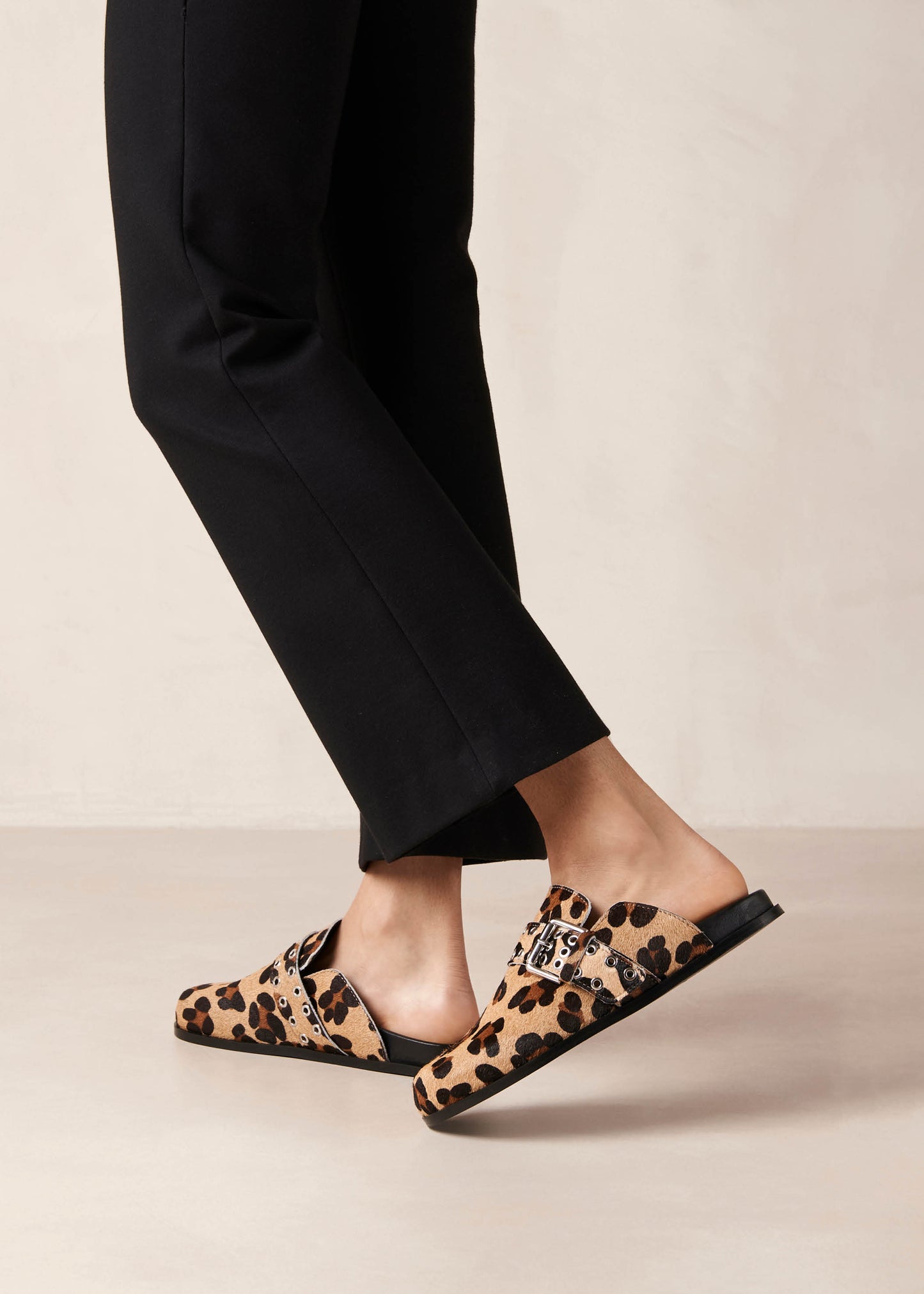 Halia Zoccoli Leopardati in Pelle Beige