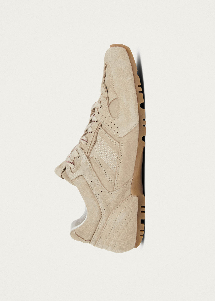 Tb.56 Suede Cream Leather Sneakers