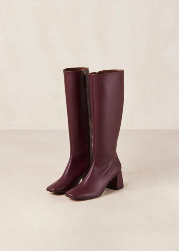 Chalk Purple Vegan Leather Boots ALOHAS