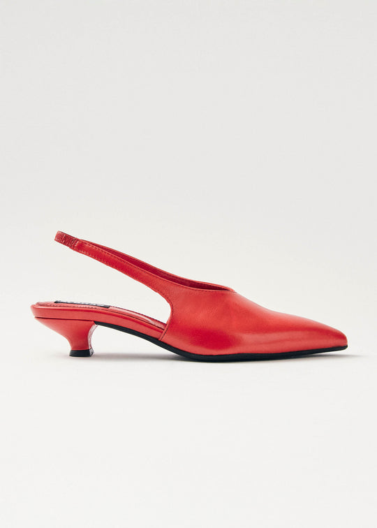 Eros Red Leather Pumps