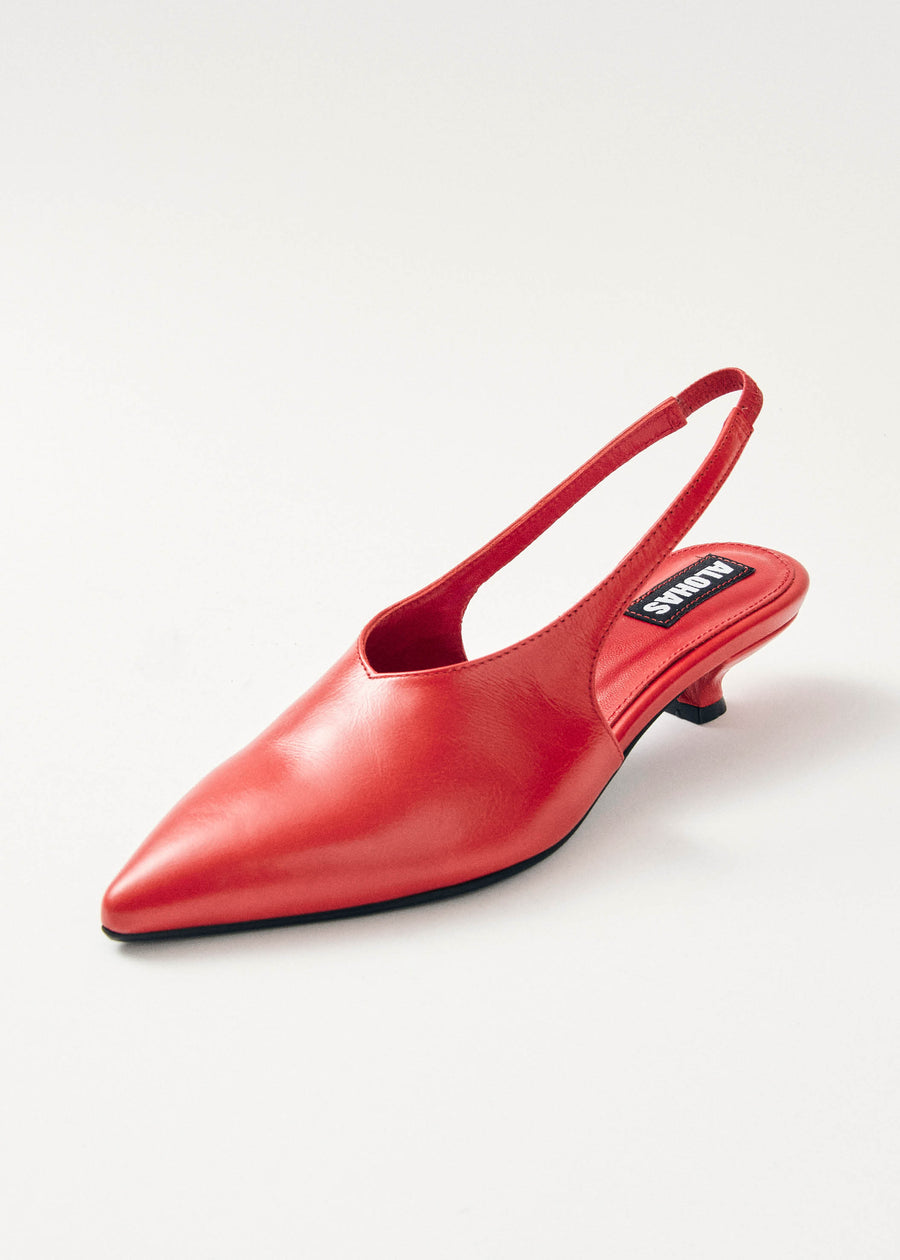 Eros Red Leather Pumps