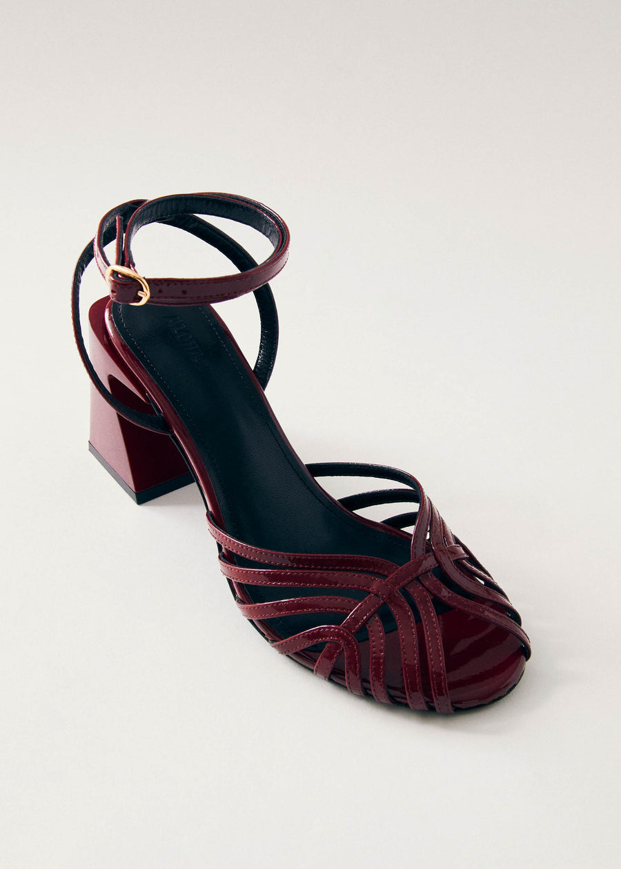 Jessa Onix Burgundy Leather Sandals