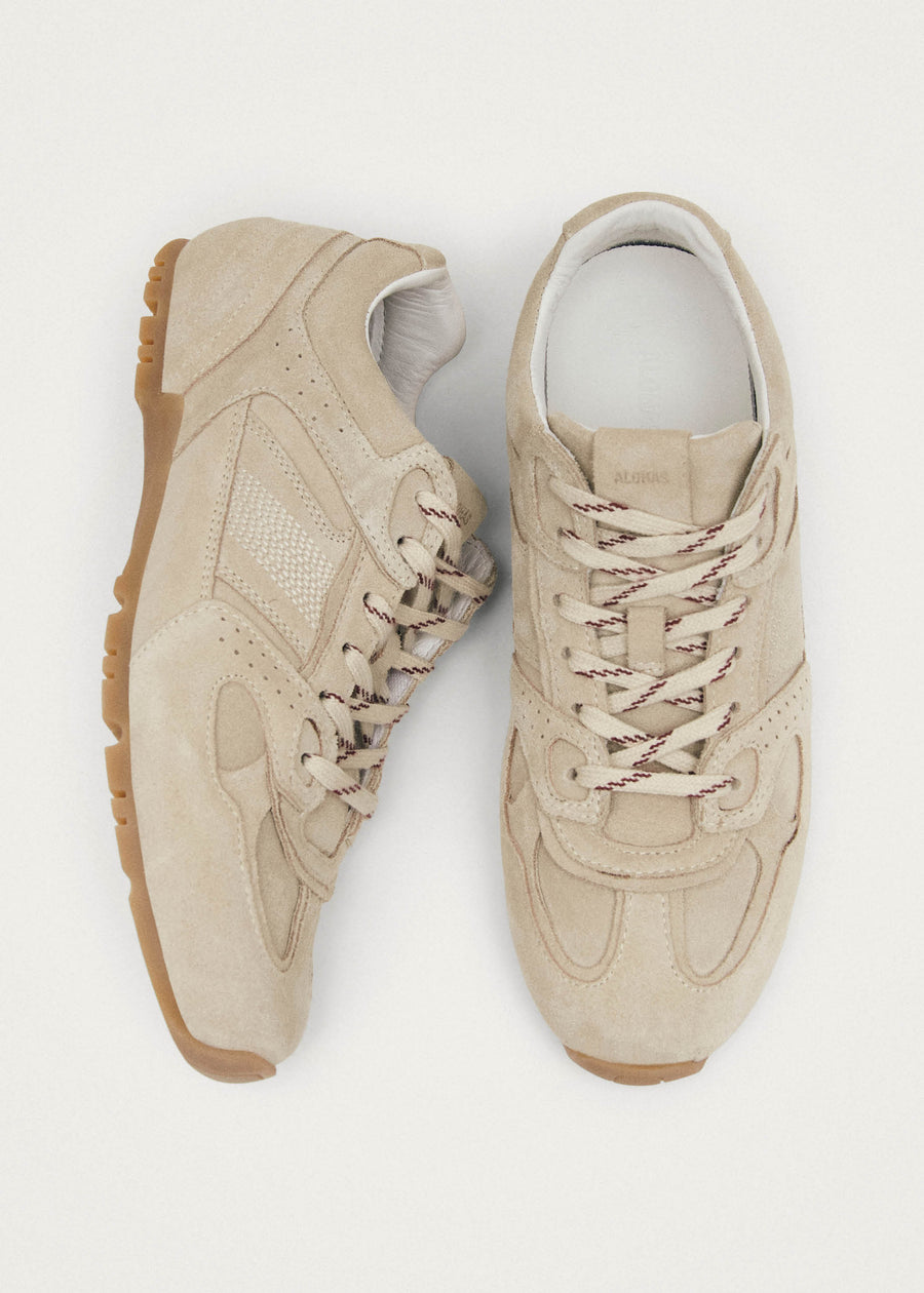 Tb.56 Suede Cream Leather Sneakers