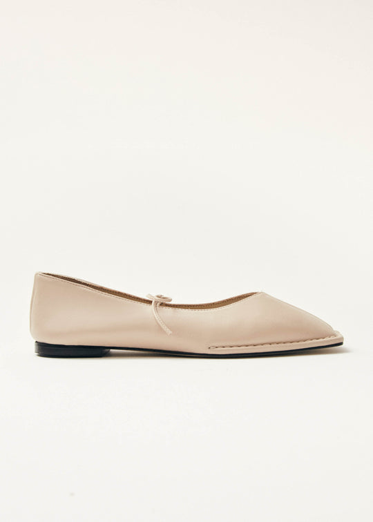 Sway Cream Leather Ballet Flats