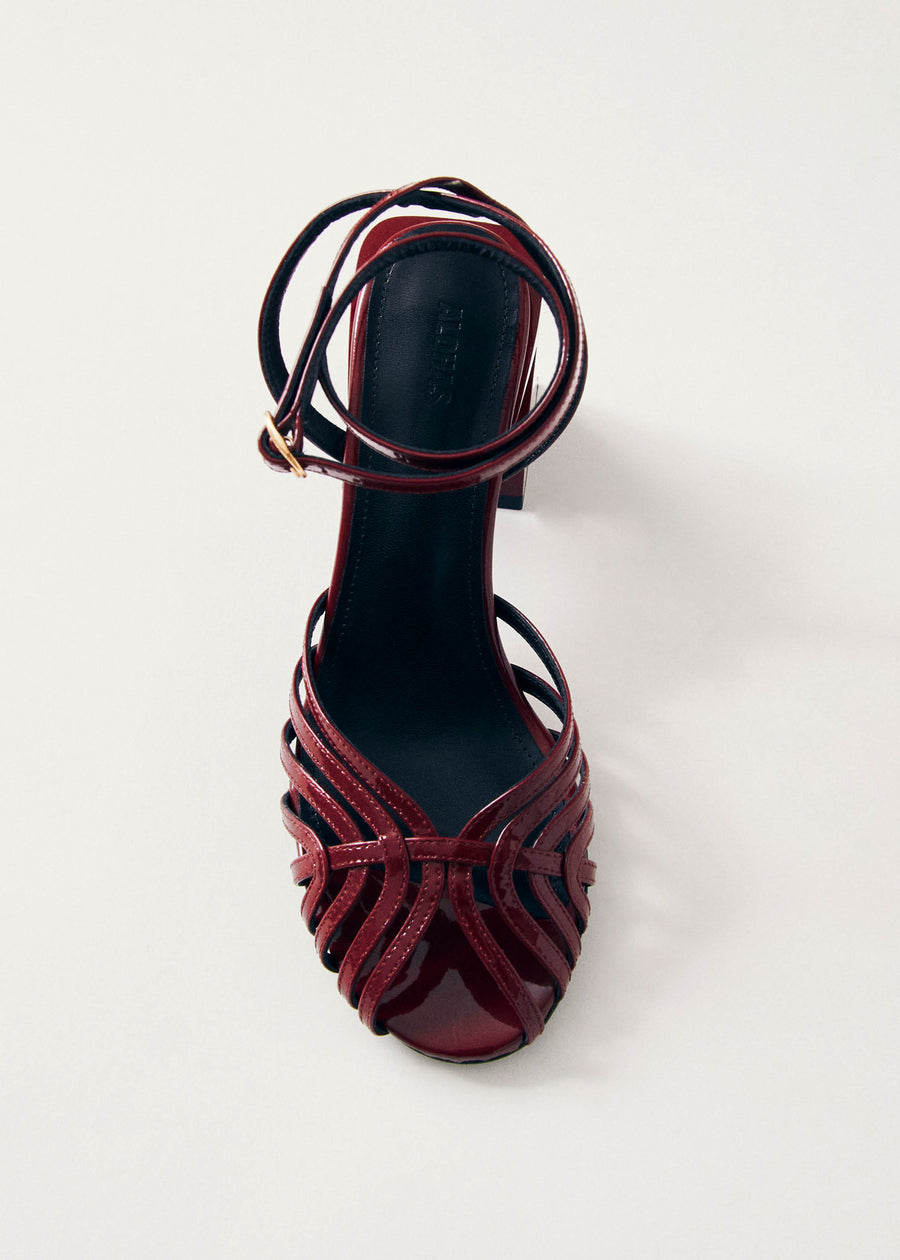Jessa Onix Burgundy Leather Sandals