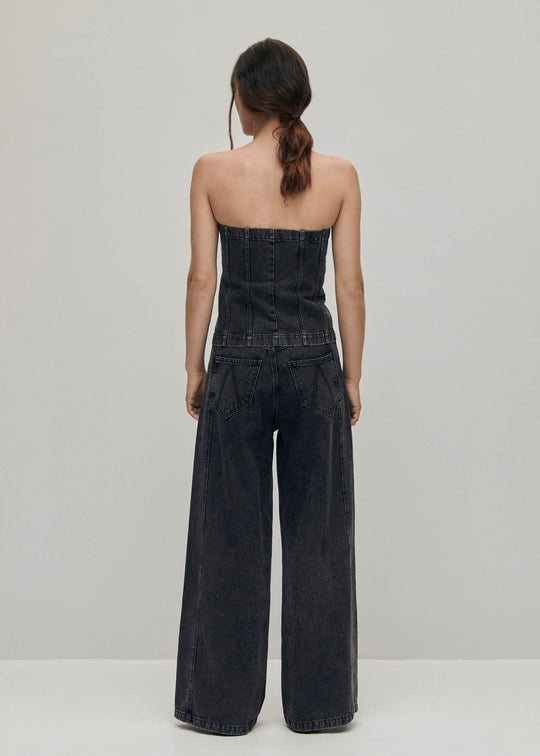 Troyes Black Denim Tank