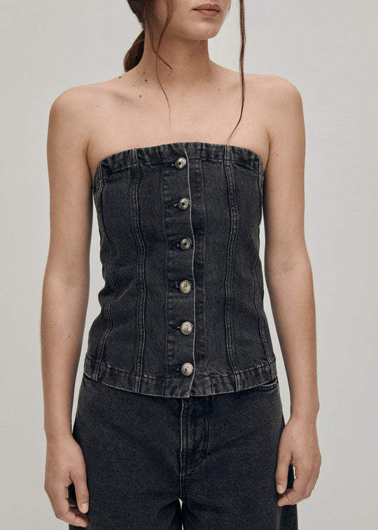 Troyes Black Denim Tank