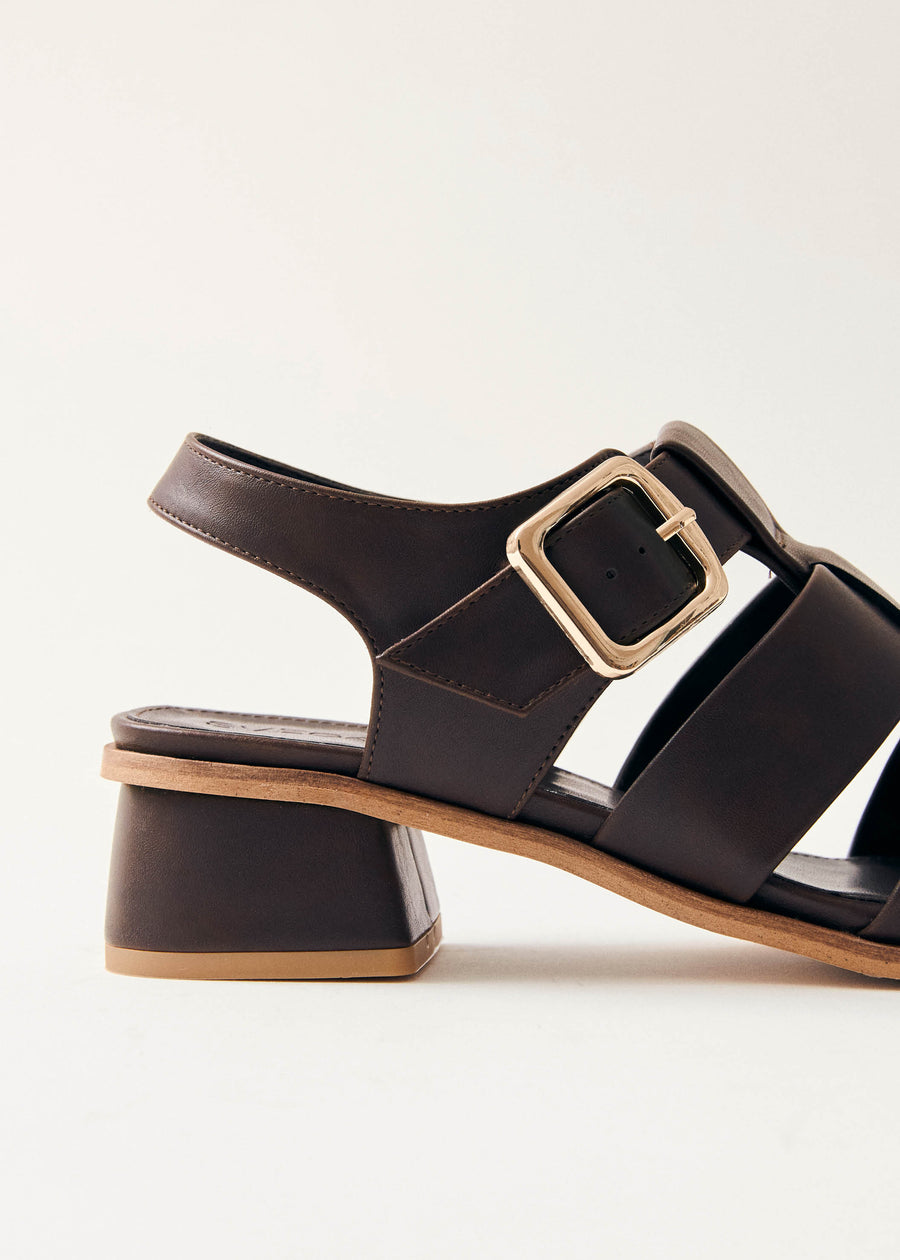 Leona Brown Vegan Leather Sandals