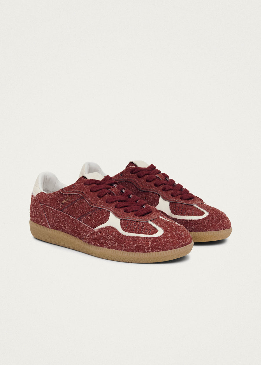 Tb.490 Rife Suede Fuzzy Red Leather Sneakers