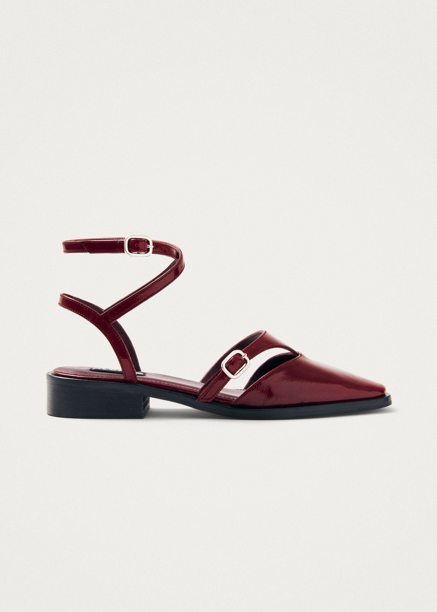 Aveline Ballerine in Pelle Bordeaux