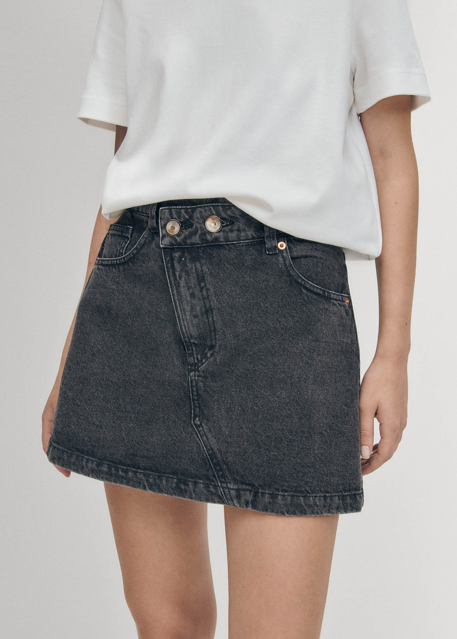 Boston Black Denim Skirt