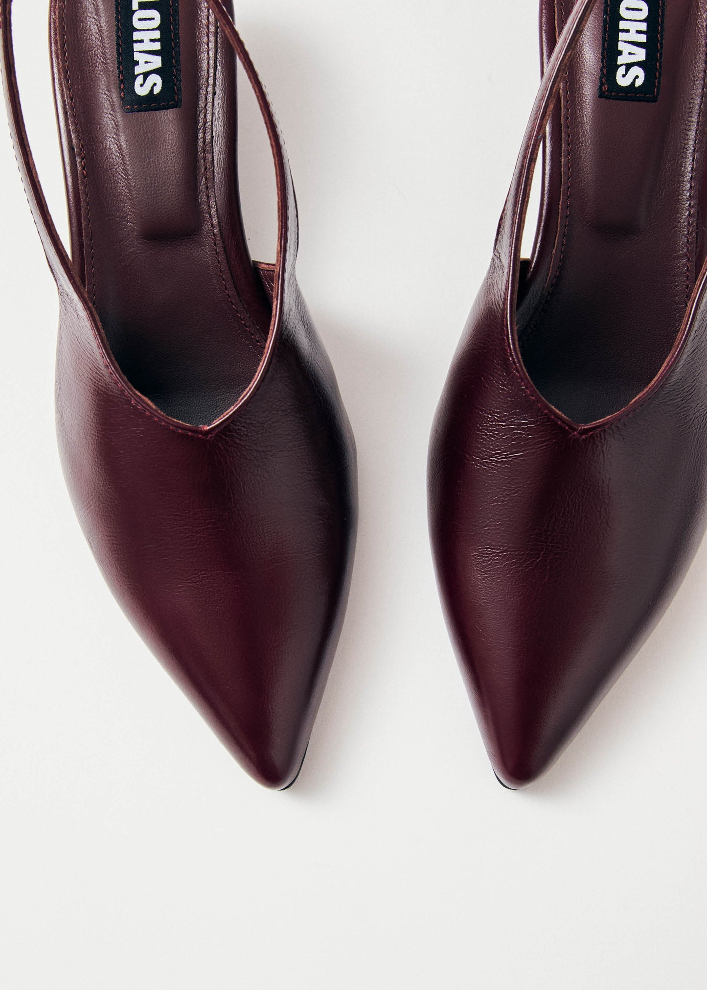 Eros Burgundderrote Leder Pumps