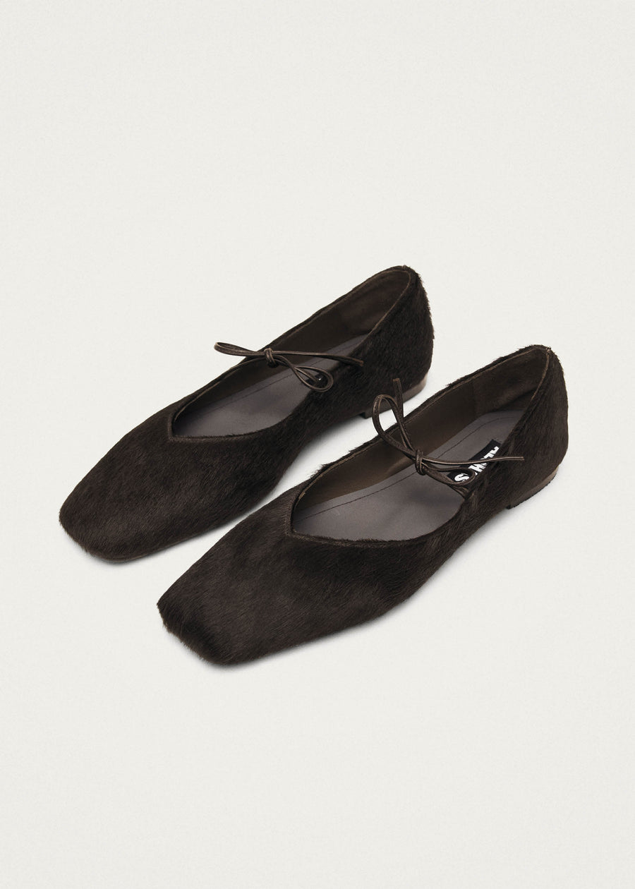 Sway Soft Brown Leather Ballet Flats