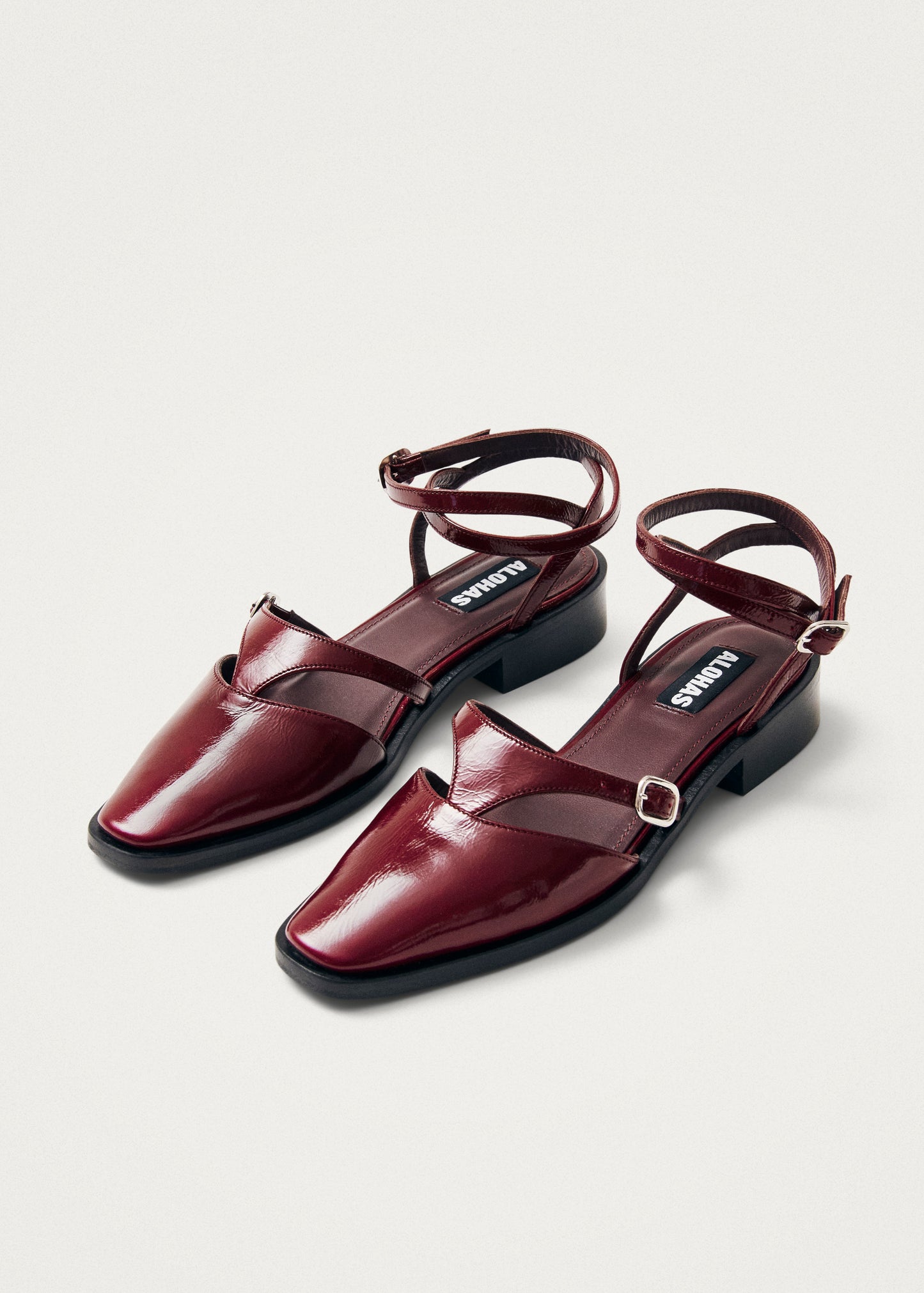 Aveline Ballerine in Pelle Bordeaux