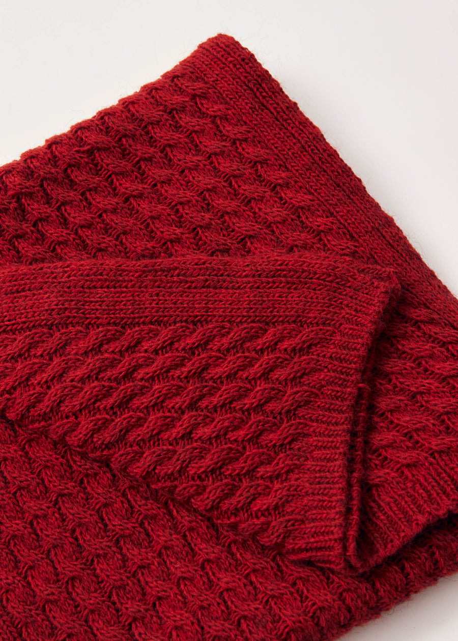 Kylie Red Tricot Scarf