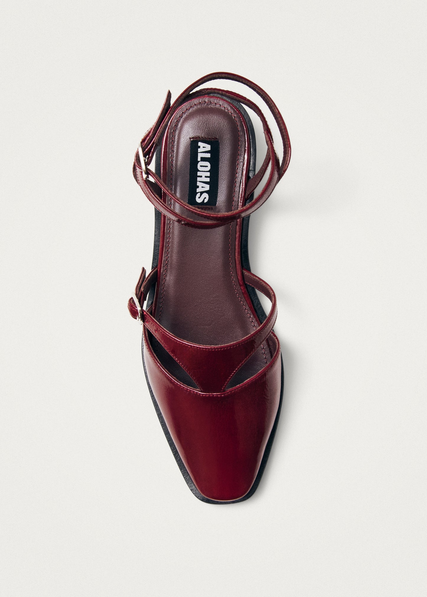 Aveline Ballerine in Pelle Bordeaux