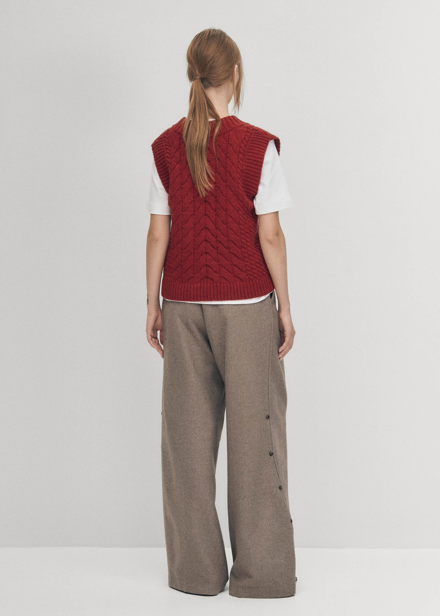 Cosy Gilet en Tricot Rouge