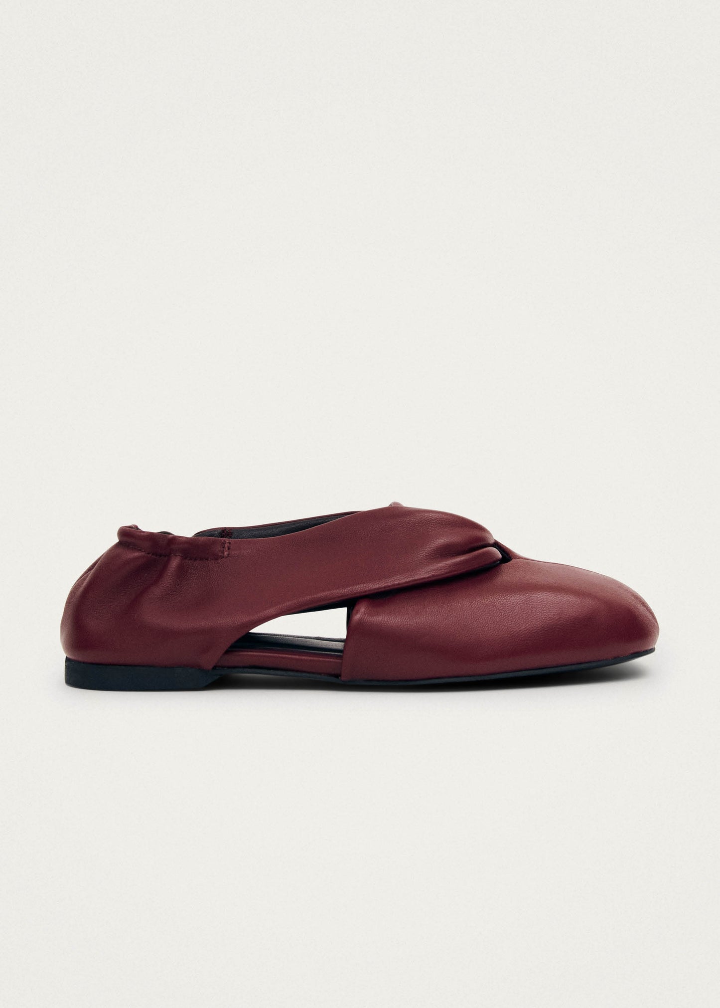 Alaula Burgundy Leather Ballet Flats