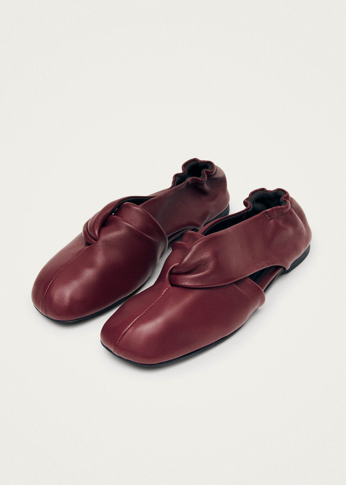 Alaula Burgundy Leather Ballet Flats