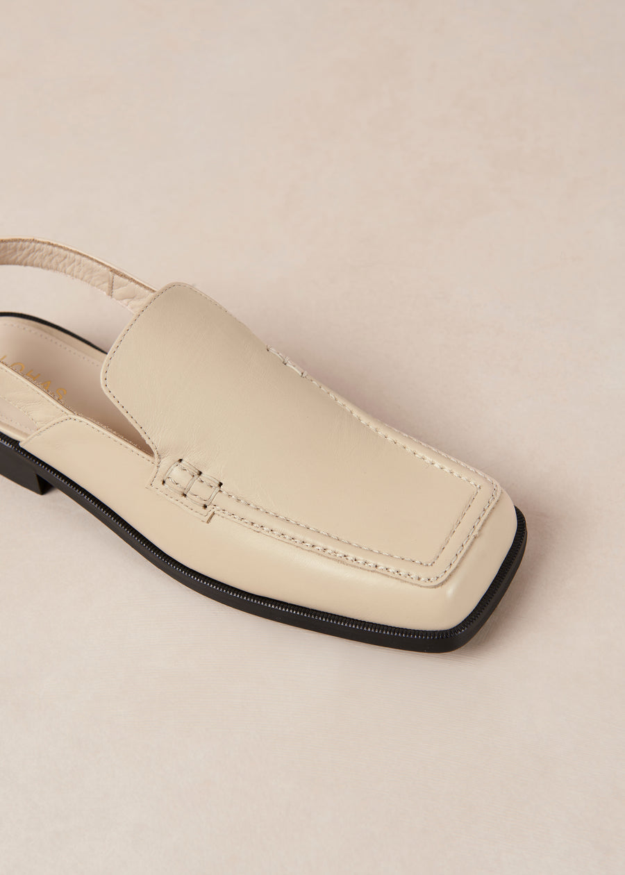 Abe Cream Leather Loafers
