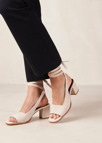 Lille Suede Pearl Leather Mules