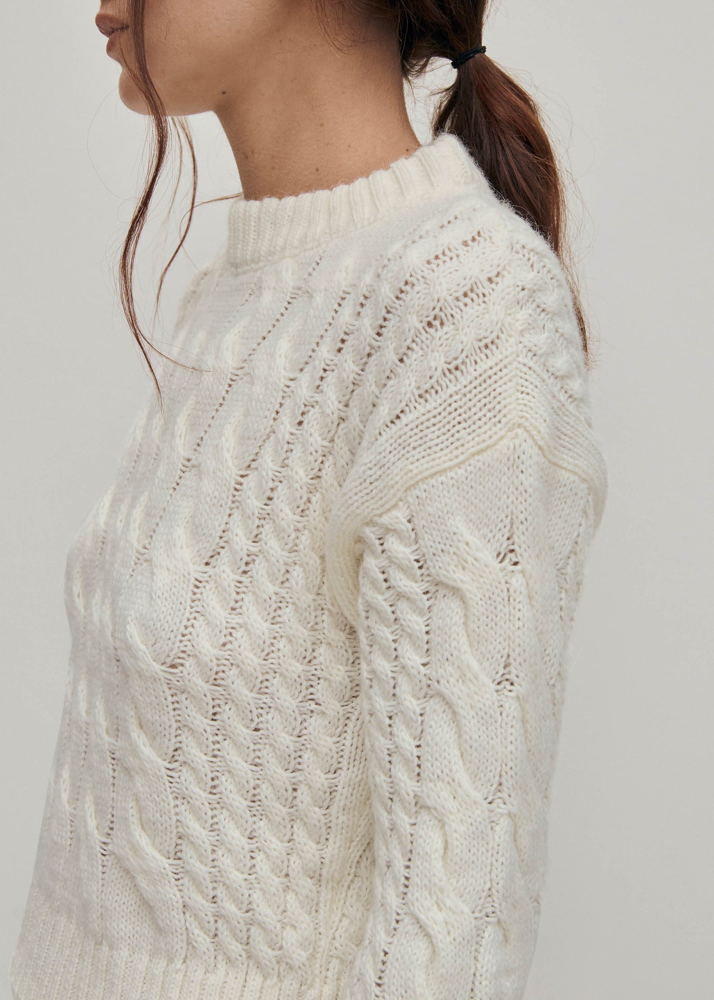 Blossom Pull en Maille Blanc